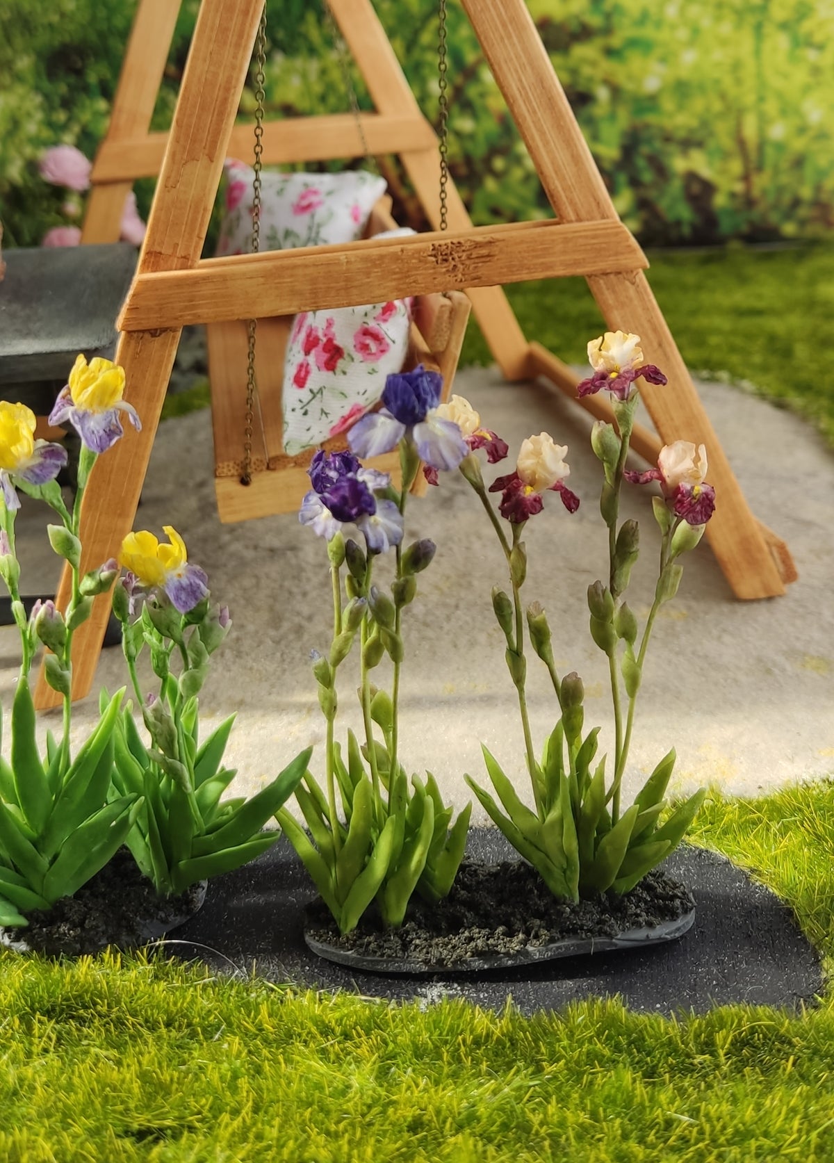 Composition with bearded irises