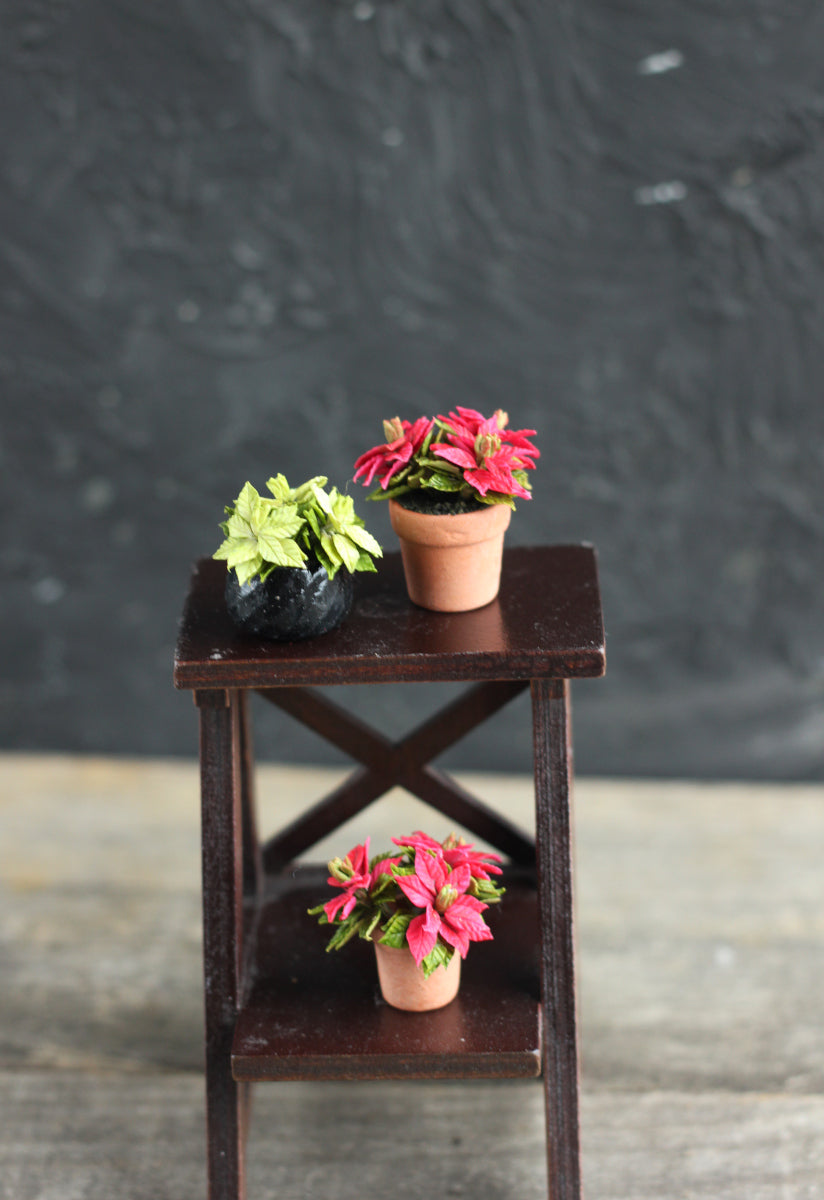 Poinsettia in a pot. 1:12