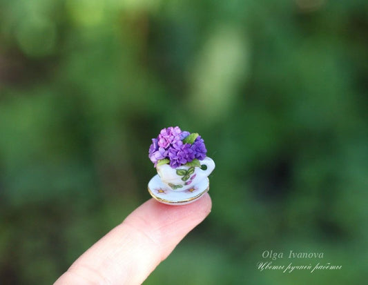 Miniature hydrangea cup.