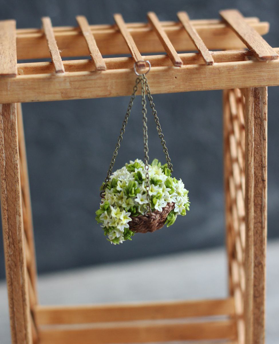 *                      Basket with petunia.Miniature1:12