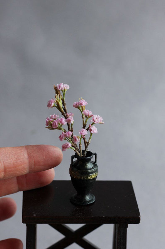 Branch of plum blossom in a pitcher. Miniature 1:12