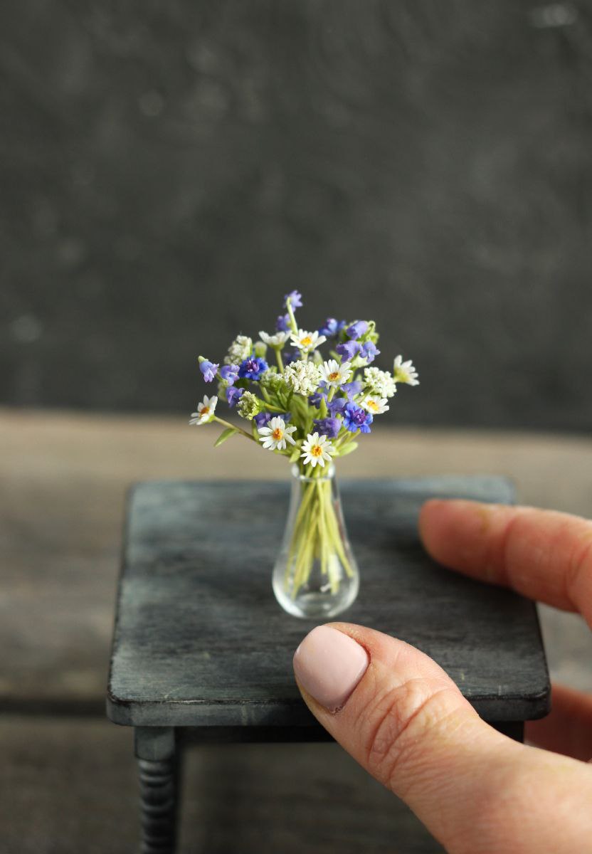 Summer field bouquet. Miniature 1:12