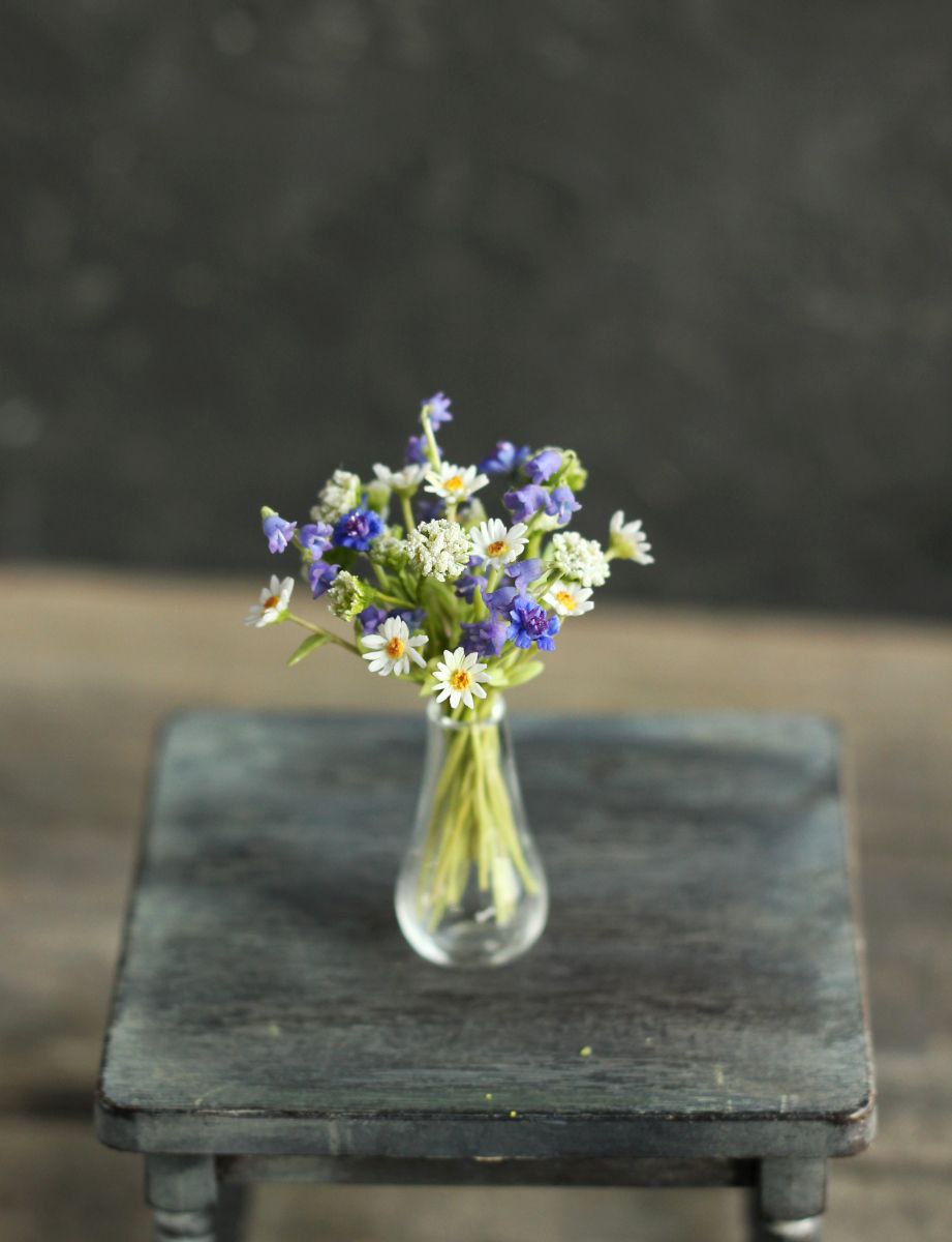 Summer field bouquet. Miniature 1:12