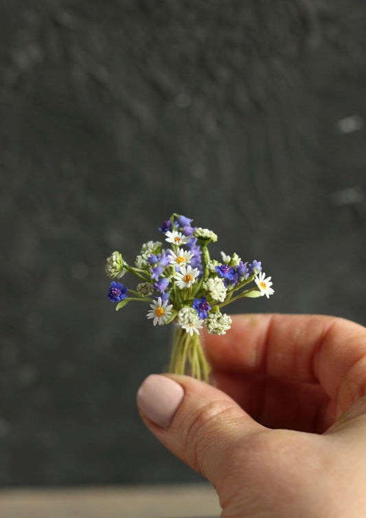 Summer field bouquet. Miniature 1:12