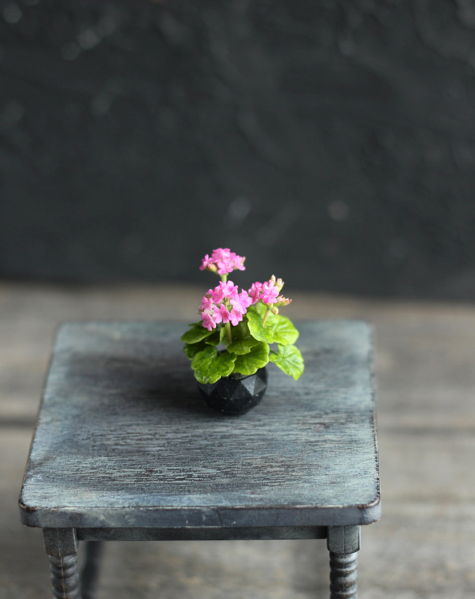 *                         Room geraniums 1:12 in a pot for dollhouse