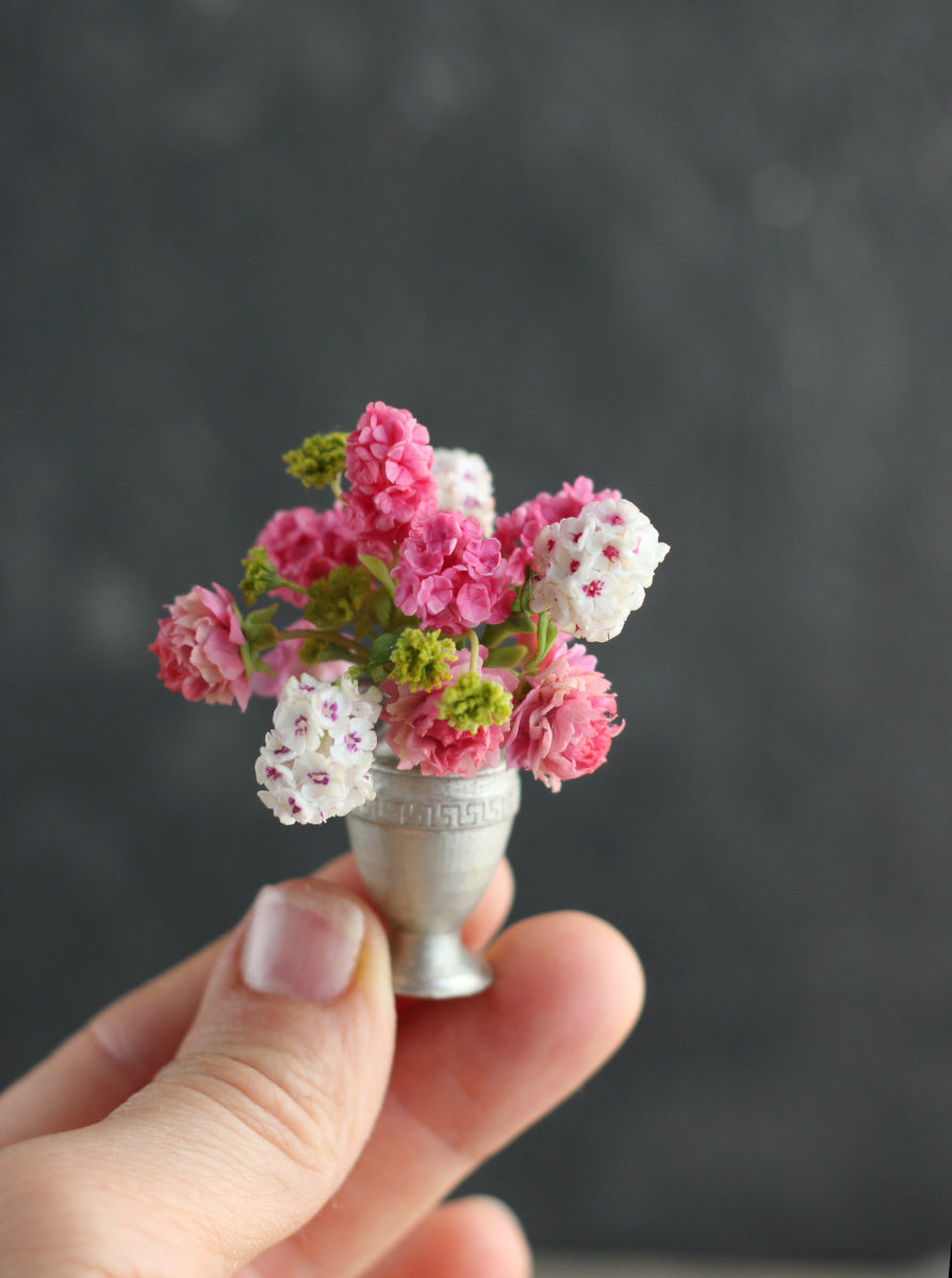 Large summer bouquet with phlox, poppies and peonies 1:12