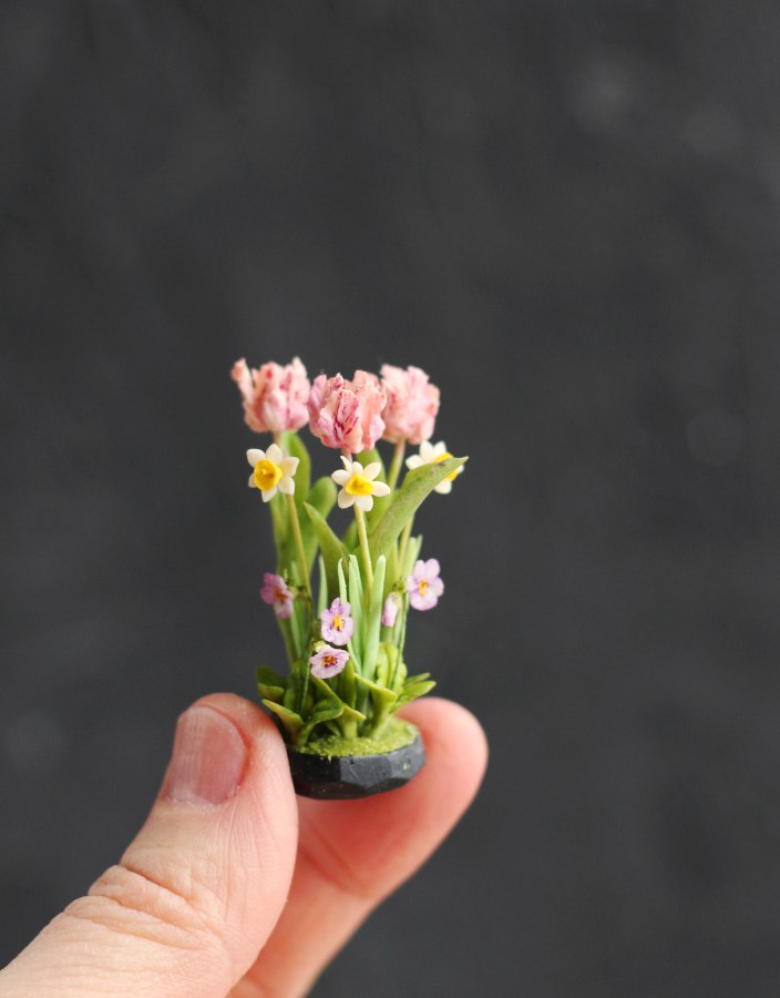 Spring composition with Easter bunny
