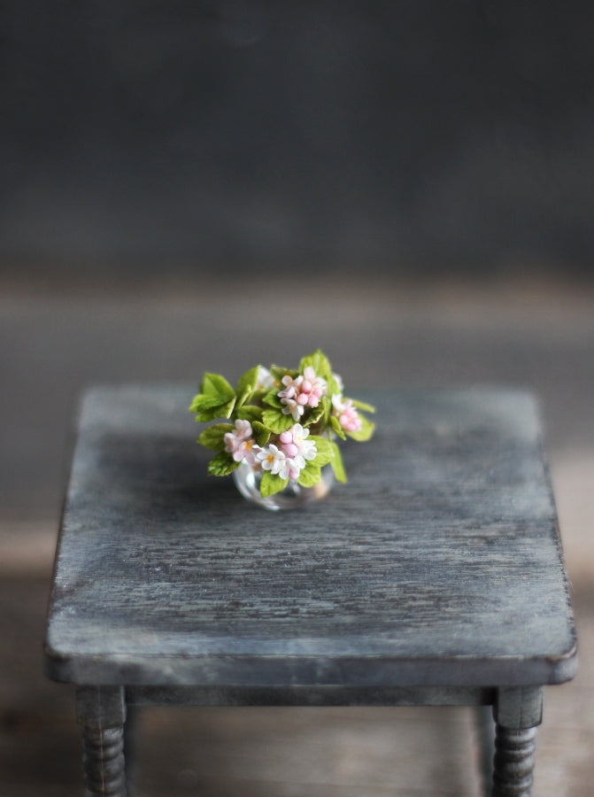 *                   Apple blossom in a glass vase 1:12